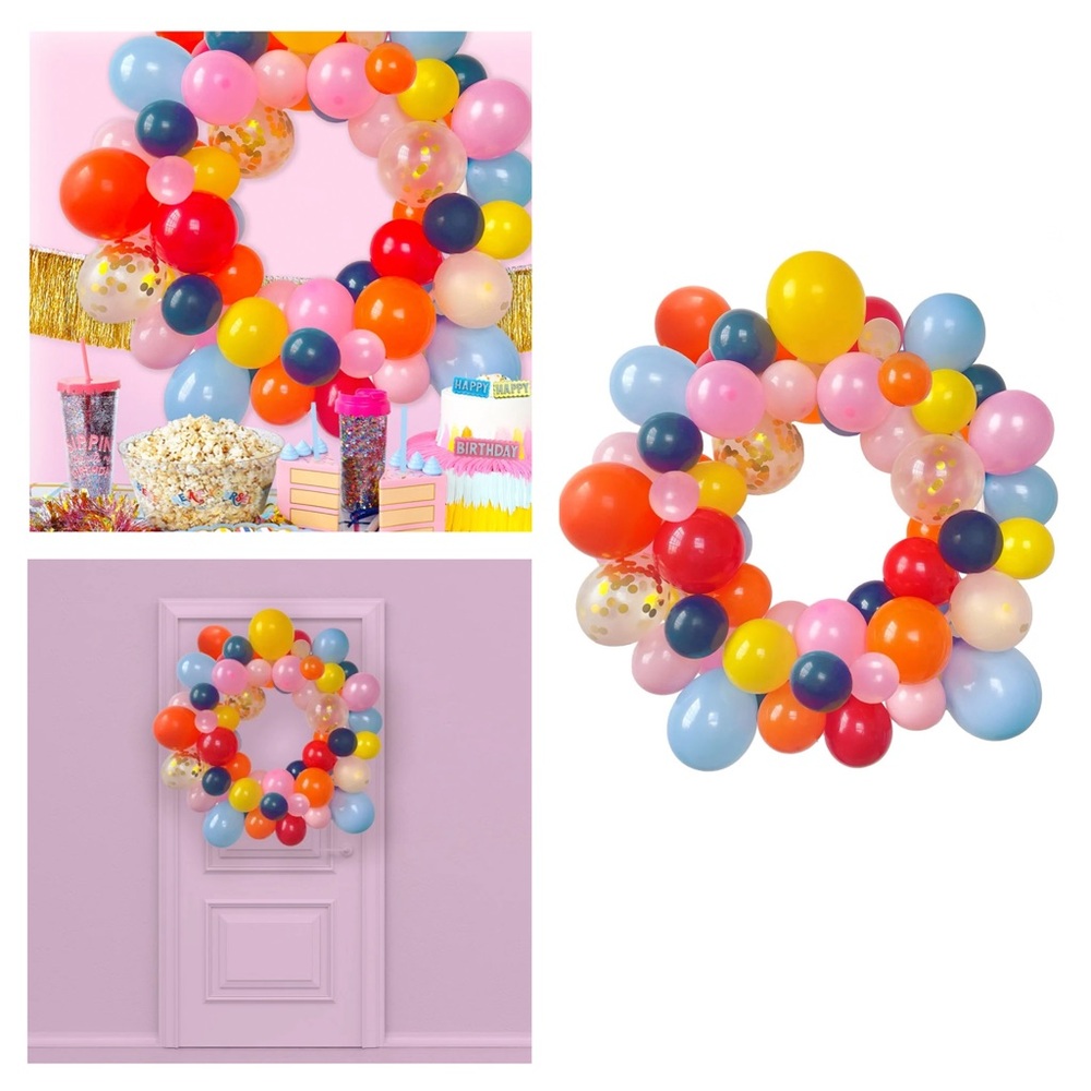 Packed Party 24” Confetti Filled Latex Balloon Wreath Kit , Multicolor Balloons